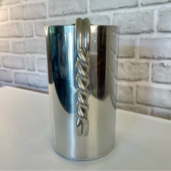 Vintage BW Buenilum Aluminum Pitcher w/ Ice Catching Lip Braided Handle - Picture 10 of 13